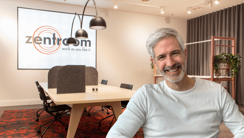 Michael Bridge im work per minute Pilotprojekt von zentroom im Bahnhof Bern